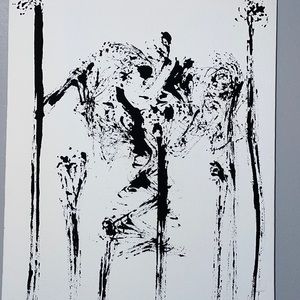 8x10acrylic canvas abstract hand paint wall decor